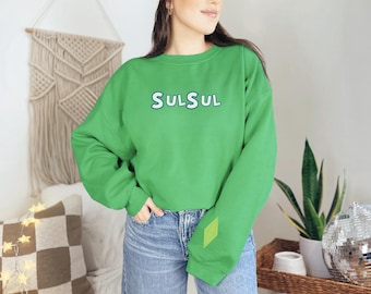 Sudadera de cuello redondo de Sul Sul Sims: manga Plumbob, un regalo acogedor para gamers