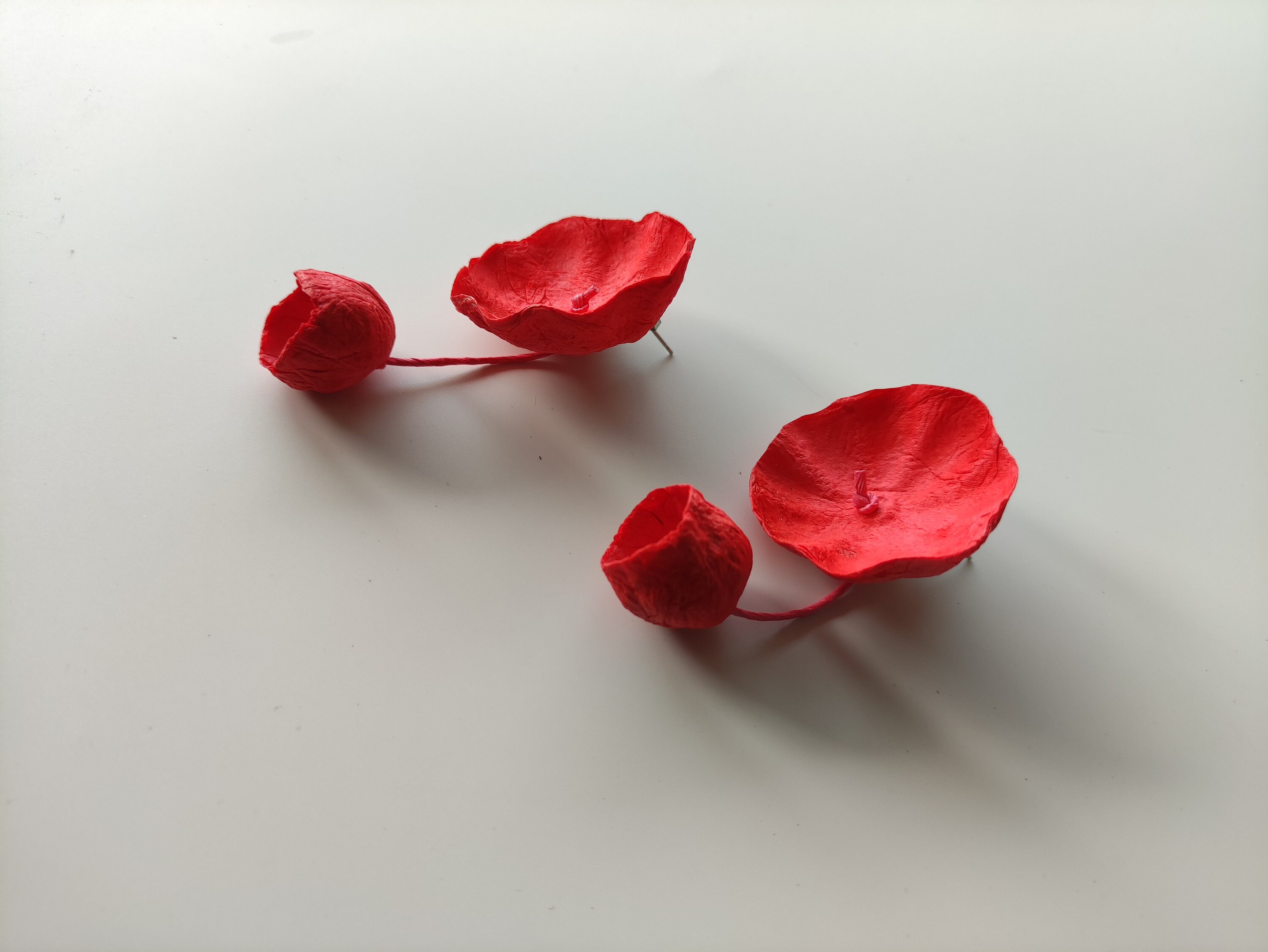 Contemporary Earrings Paper Flowers Earrings Paper Jewelry Etsy