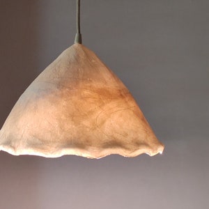 One Paper mache pendant lamp "Monna Lisa" Ceiling Lamp, Home decor, contemporary design, Eco friendly home