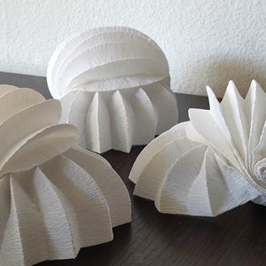 Paper sculpture , Home decor, White Snail Desk Paper Lamp, Paper Art Decoration, home interior, organic marine form. image 4