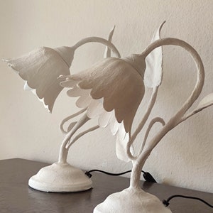 Paper mache table lamps , Home decor, light sculpture,  Paper mache lamp, Contemporary design