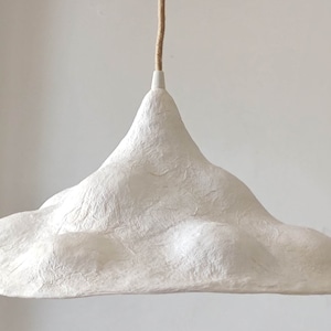 One Paper mache pendant lamp " Bubbles" , Ceiling Lamp, Home decor, contemporary design, Eco friendly home