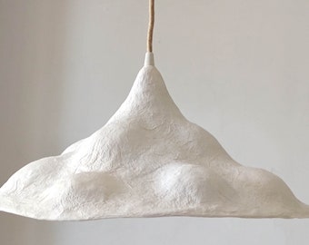 One Paper mache pendant lamp " Bubbles" , Ceiling Lamp, Home decor, contemporary design, Eco friendly home
