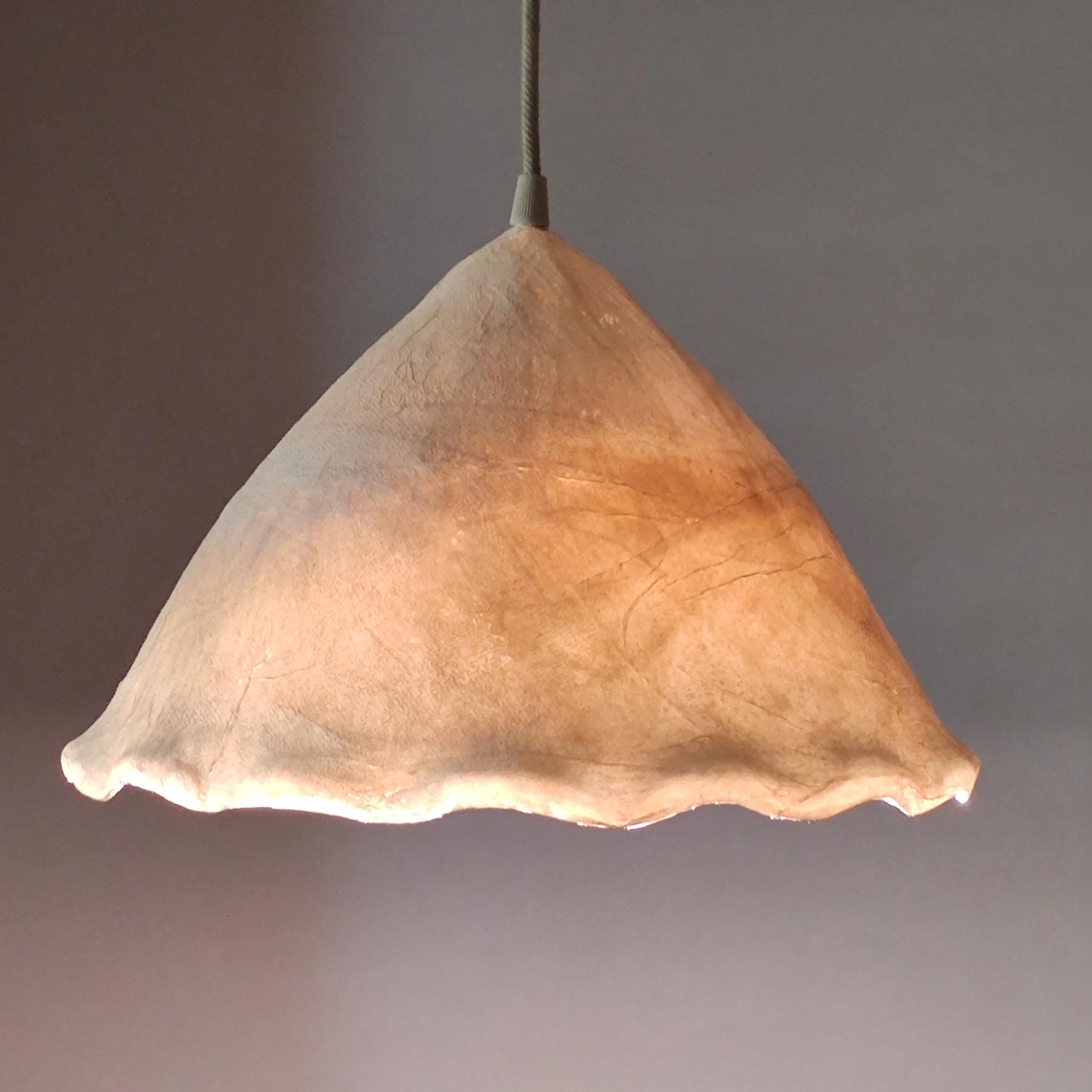 One Paper mache pendant lamp &quot;Monna Lisa&quot; Ceiling Lamp, Home decor, contemporary design, Eco friendly home