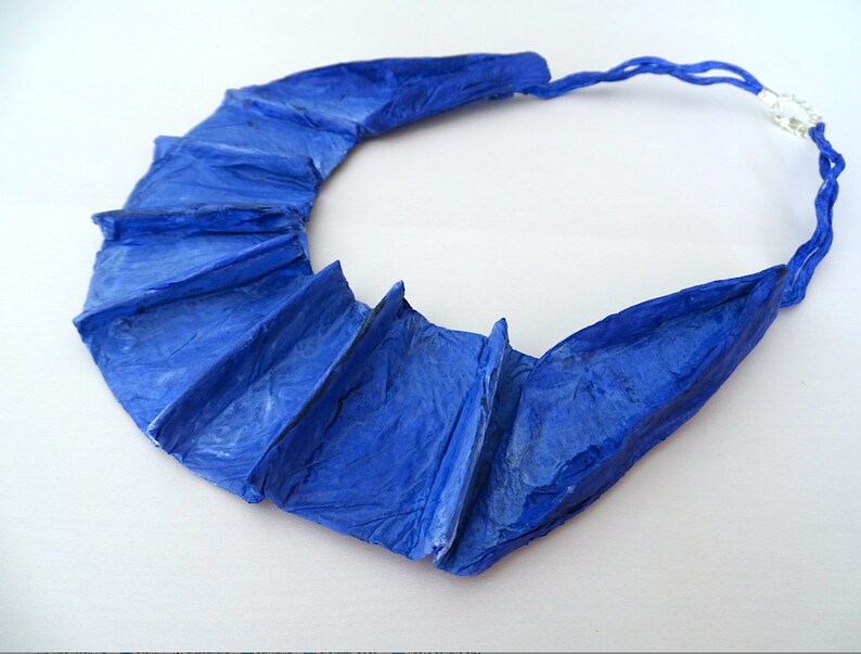 Paper Mache Jewelry Set Statement Necklace Statement Etsy