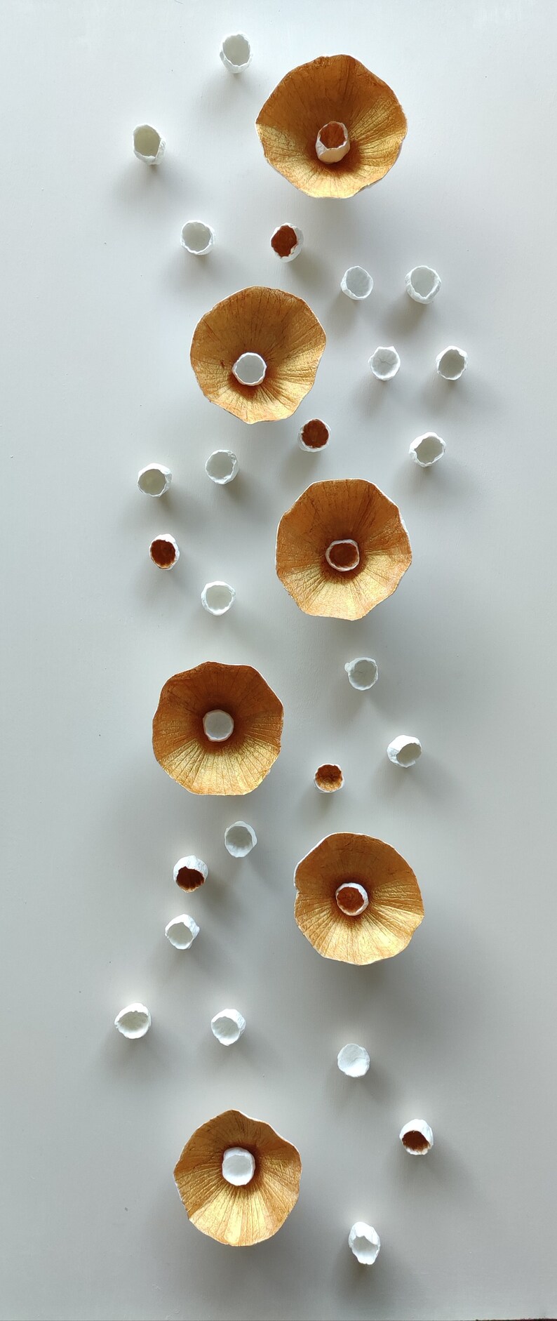 Paper Mache Flowers Wall Art Diy 3D Wall Art Wall Etsy