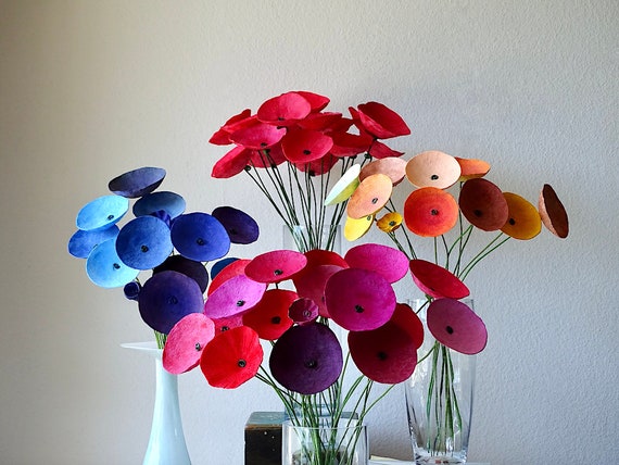 Lange stam papier mache' bloemen bloemstuk - Etsy België Lange Stam Papier Mache' Bloemen Bloemstuk - Etsy België