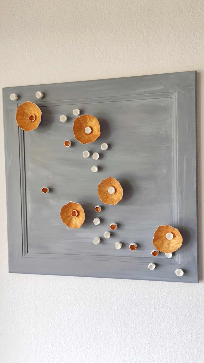 Paper Mache Flowers Wall Art Diy 3D Wall Art Wall Etsy