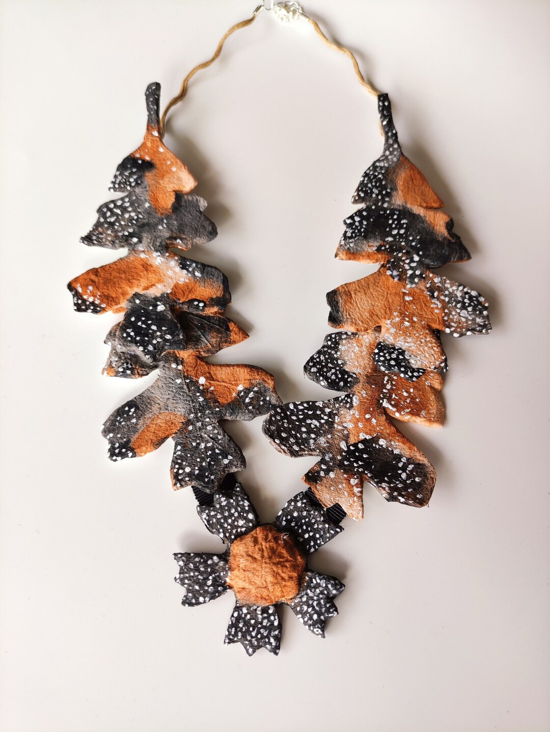 Contemporary Paper Necklace Modular Jewelry Paper Mache Etsy