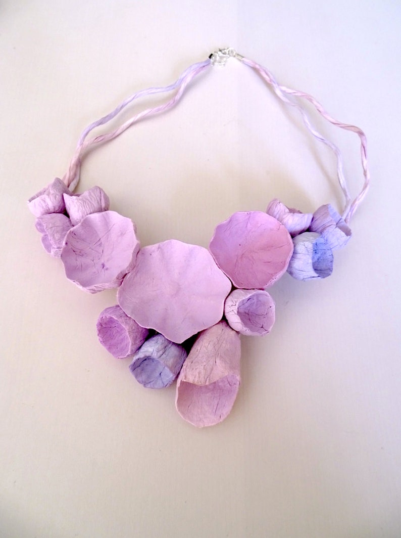 Paper Mache Jewelry set Statement Necklace statement Etsy