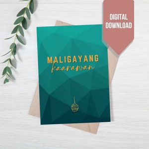 Birthday Day Card | Filipino Birthday Card | Maligayang Kaarawan | Tagalog Celebration Card | Digital Download | Printable Card and Envelope
