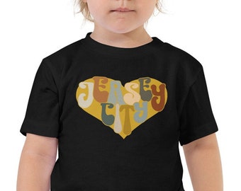Camiseta de manga corta para niños de Jersey City / Me encanta la camiseta de Jersey City / Camisa de manga corta para niños / Niño de Nueva Jersey / Regalo para niños / Ropa para niños