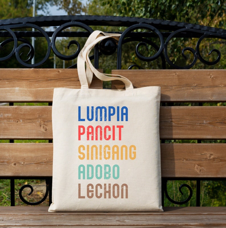 Filipino Food Tote Bag Filipino Canvas Tote Philippines Etsy