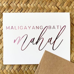 Birthday Day Card | Filipino Birthday Day Card | Maligayang Bati Mahal | Tagalog Greeting Card
