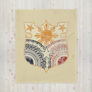 Filipino Inspired Throw Blanket | Batok Kalinga Inspired Blanket | Filipino Heritage | Culture | Tribal Tattoo Inspired Throw