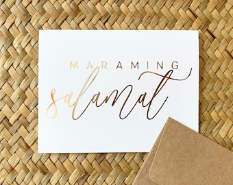Thank you Card | Filipino Thank you Card | Maraming Salamat | Tagalog Greeting Card