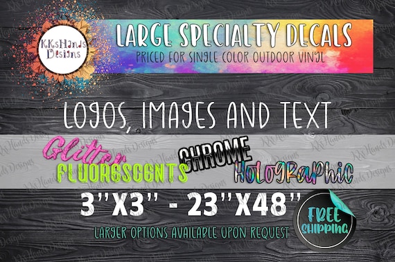 Custom Glitter, Holographic, Chrome, Oil Slick Vinyl Decal: Car Stickers