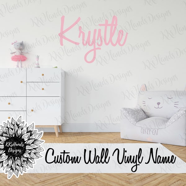 Custom Name Wall Vinyl | Large Decal | Removable | Child's Name | Sticker