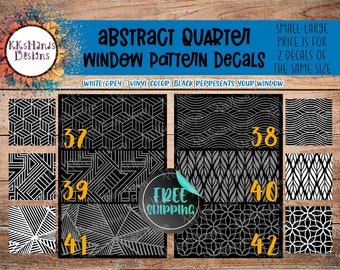 Car Window Decals | Quarter Panel Window | Large Pattern Decal | Custom Design | Side Window | Abstract | Geometric