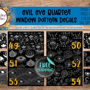 Evil Eye Car Window Decals | Quarter Panel Window | Large Pattern Decal | Custom Design | Side Window | Boho