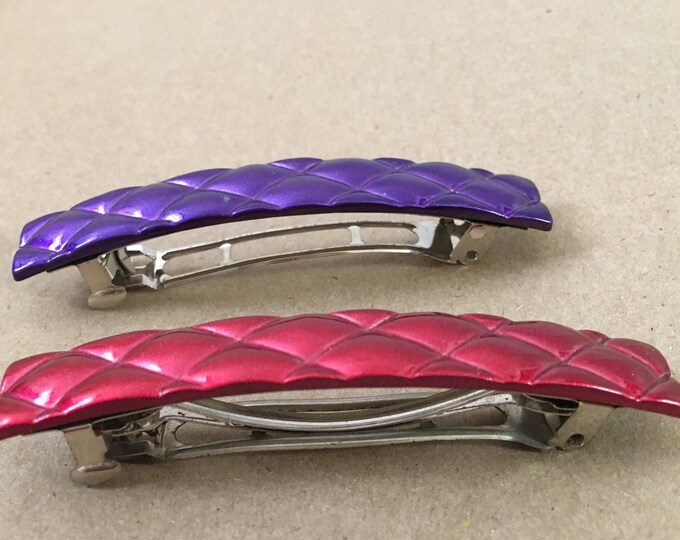 1980's Barrette Lot Purple Bar Barrette Red Bar Etsy