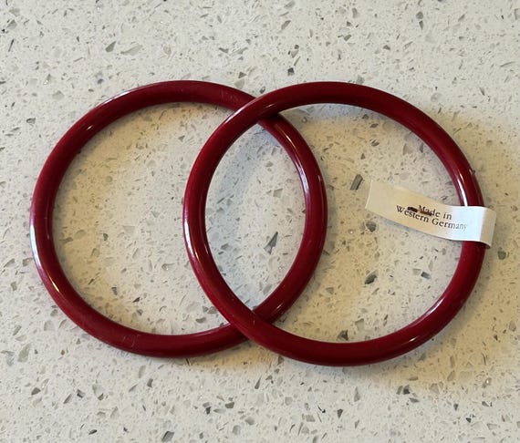 Red Bangle Lot,Thin Red Bangles,Red Fall Bangles,… - image 8