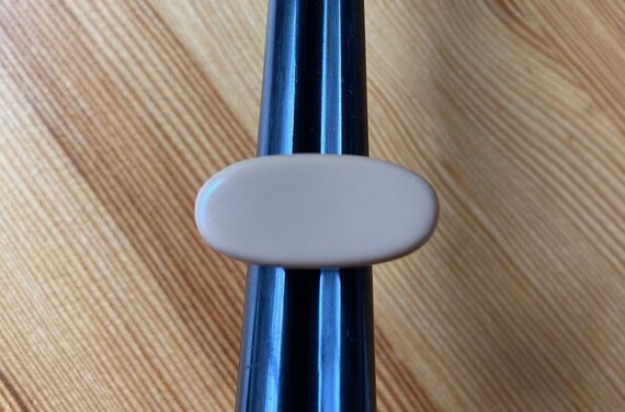 Mod Brown Acrylic Statement Ring - Size 7 1/2 - image 3