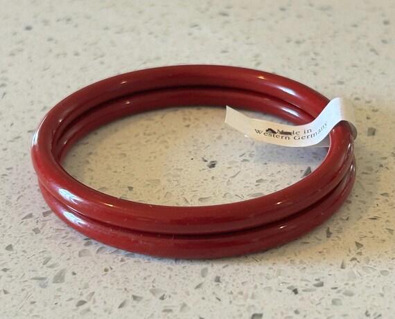 Red Bangle Lot,Thin Red Bangles,Red Fall Bangles,… - image 5
