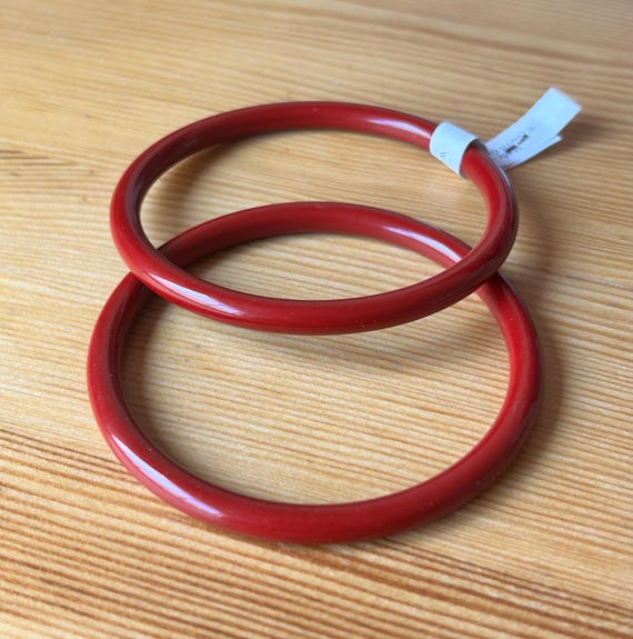 Red Bangle Lot,Thin Red Bangles,Red Fall Bangles,… - image 6