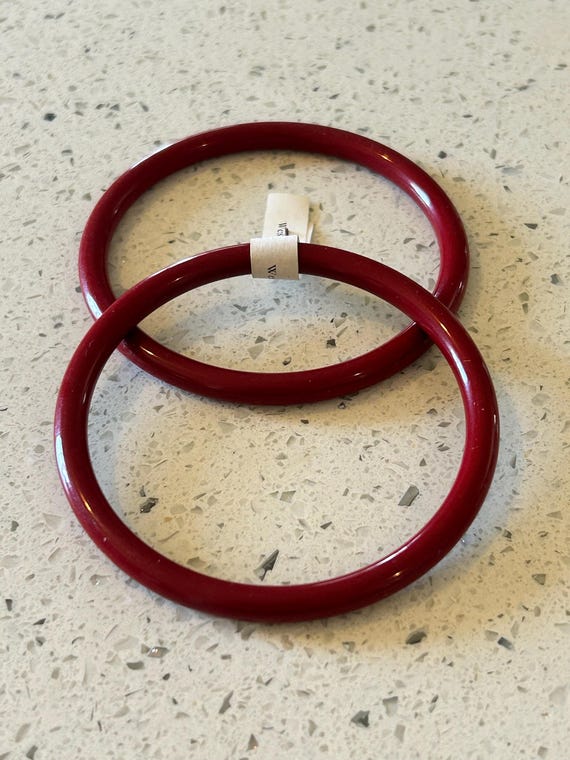 Red Bangle Lot,Thin Red Bangles,Red Fall Bangles,… - image 4