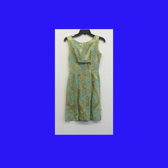 Green Sleeveless Wiggle Dress, 1950's Party Green