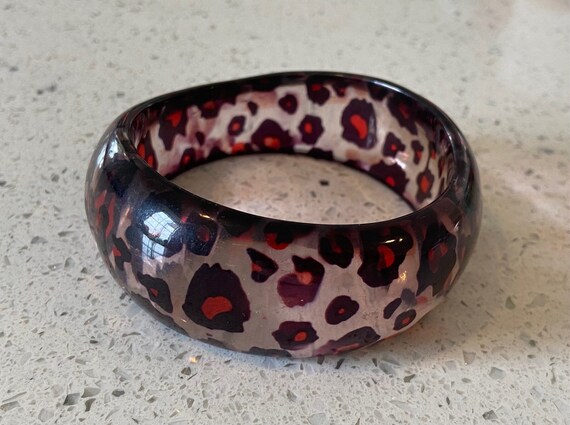 Leopard Bangle,Animal Print Bangle,Asymmetrical B… - image 5