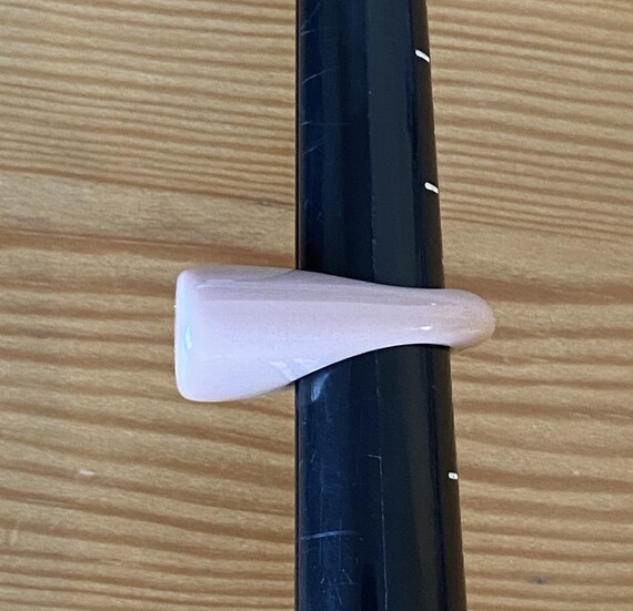 Geometric Acrylic Statement Ring, Mod Pale Beige,… - image 4