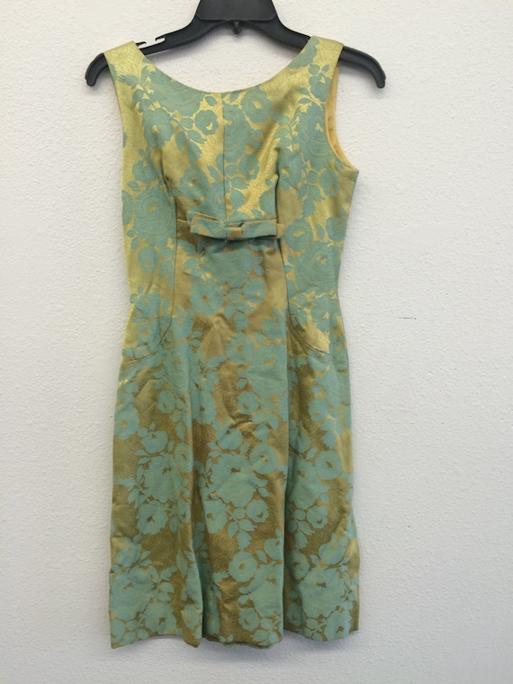 Green Sleeveless Wiggle Dress, 1950's Party Green