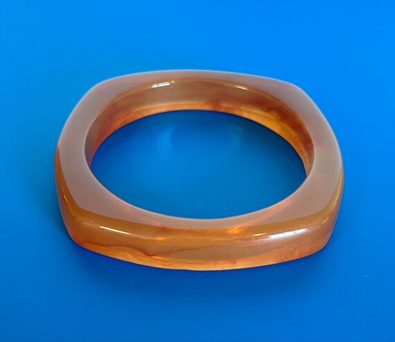 1980's Square Bangle,Flat Sided Bangle,Mod Stacki… - image 4