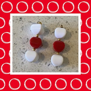 Mod Dangle Earrings,Chunky Lucite Earrings,Valentines Gift, Christmas Gift,Birthday Gift