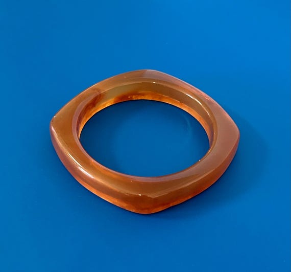 1980's Square Bangle,Flat Sided Bangle,Mod Stacki… - image 2