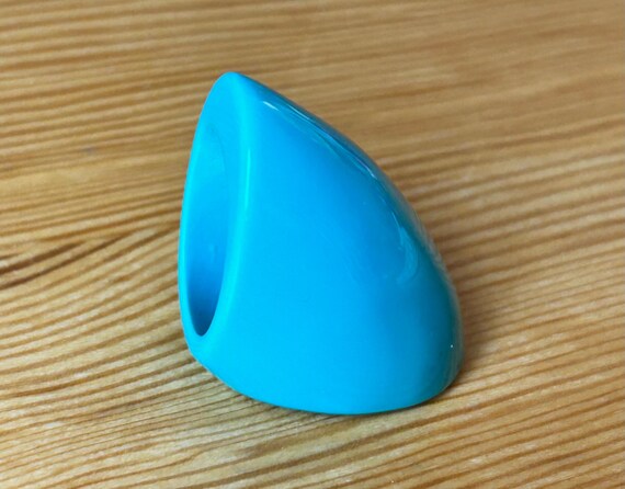Blue Lucite Ring,Statement Ring,Hanukkah Gift,Val… - image 4