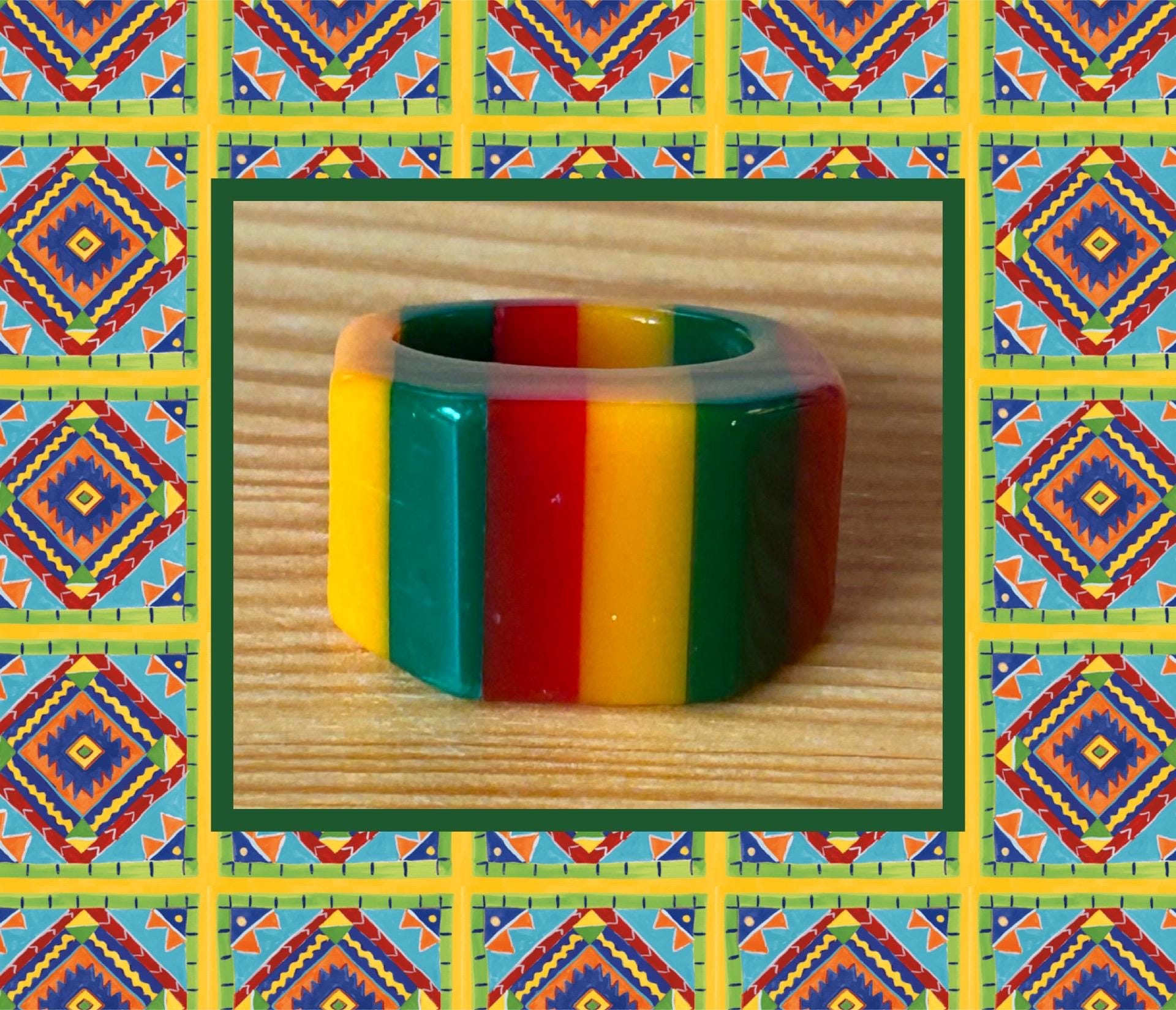 Rasta Lion of Judah Sterling Silver Ring | Reggae Jewelry