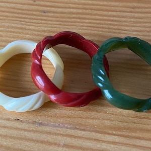 1980's Avon Ring Set,size 7 & 8 Stacking Rings,christmas Gift,nos ...