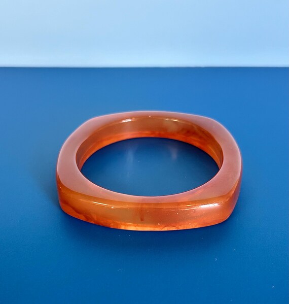 1980's Square Bangle,Flat Sided Bangle,Mod Stacki… - image 5