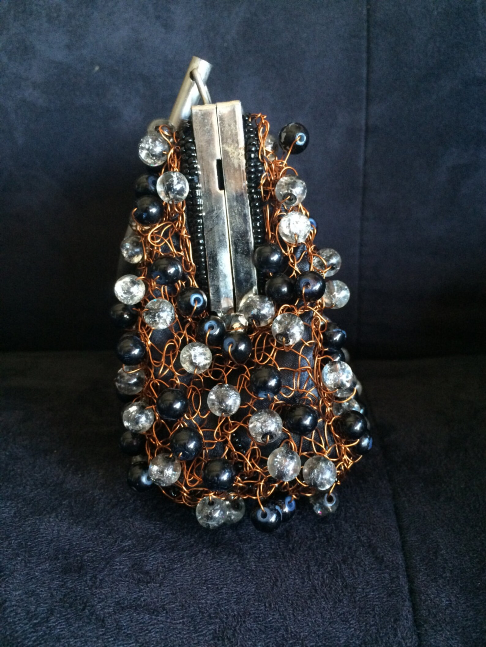 Copper Wire Purse Mod Beaded Bag Artisan Purse Birthday Etsy