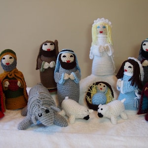 Christmas Nativity Set Handmade Crochet
