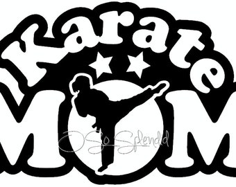 Karate Mom showing girl SVG files for Crafters