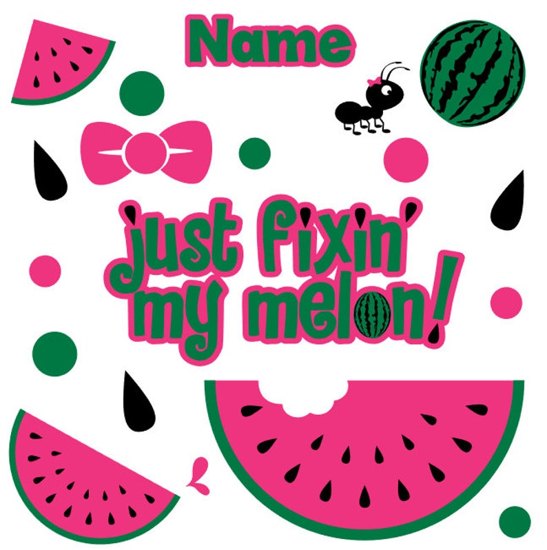 Premium Just Fixin' My Melon Band Decals Pink Watermelon Etsy