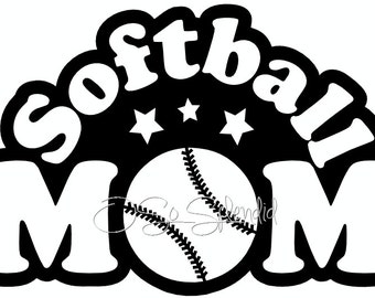 Softball Mom SVG files for Crafters
