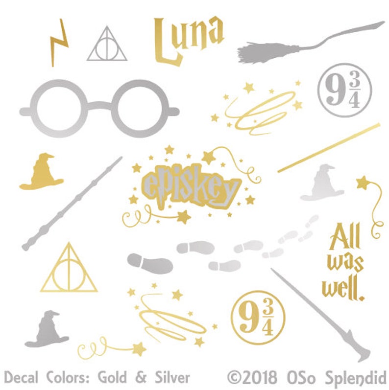 Premium Episkey Spell Design Cranial Band Helmet Stickers  Etsy