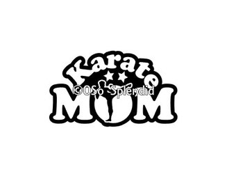 Karate Mom with boy SVG files for Crafters
