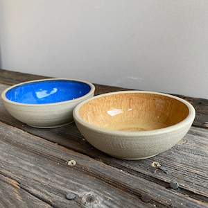 Small Bowl in Natural Collection with pop of color