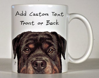 Rottweiler Mug, Personalized Rottie Gift